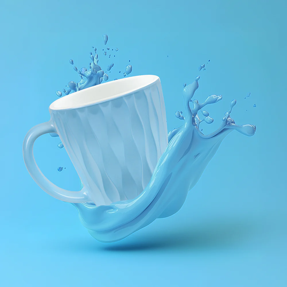 Larah Curl Cup Set, Powder Blue - Image 4