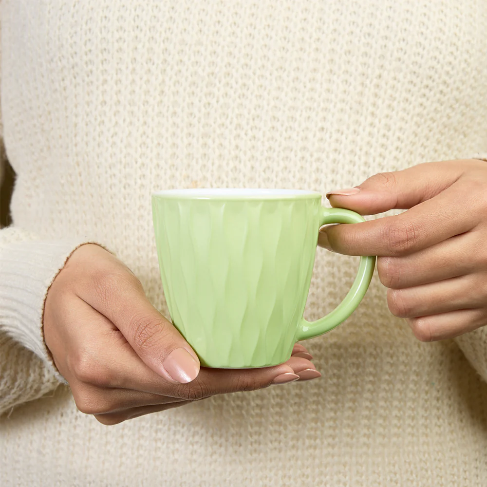 Larah Curl Cup Set, Soft Green - Image 5