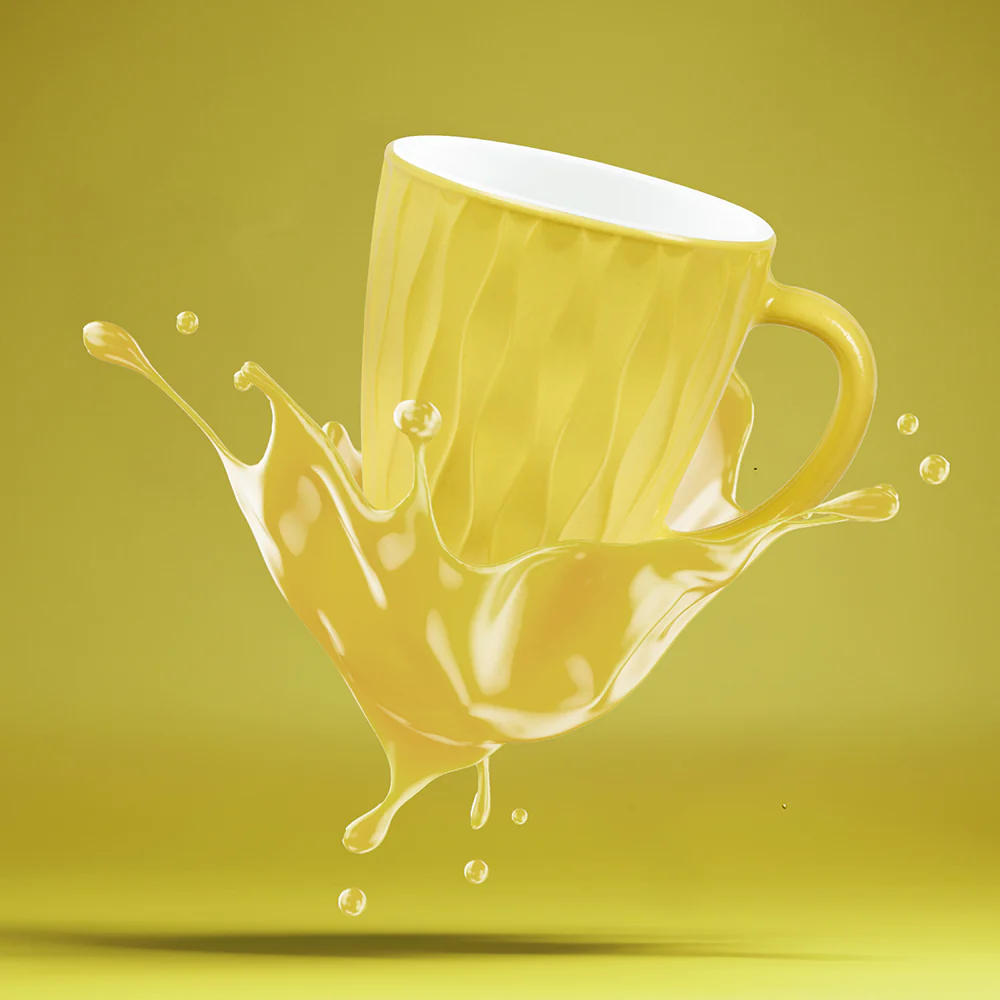 Larah Curl Cup Set, Sun Yellow - Image 4