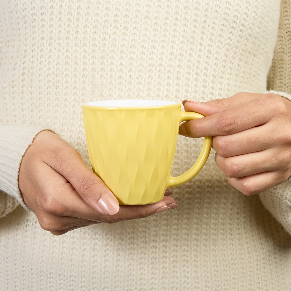 Larah Curl Cup Set, Sun Yellow - Image 5