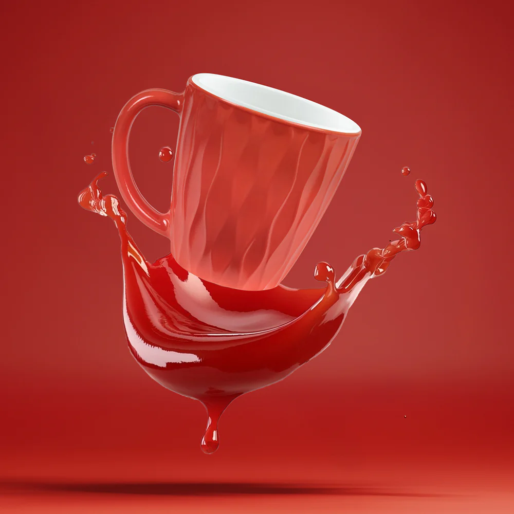 Larah Curl Cup Set, Sunset Orange - Image 4