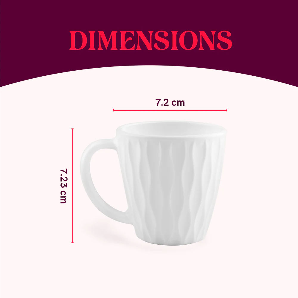 Larah Curl Cup Set, White - Image 4
