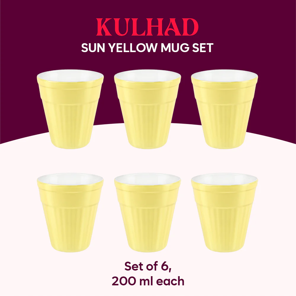 Larah Kulhad Set, Sun Yellow - Image 6
