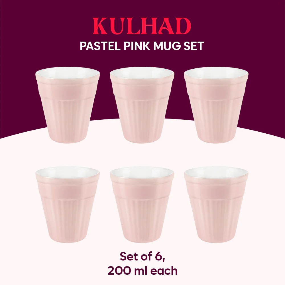 Larah Kulhad Set, Pastel Pink - Image 6