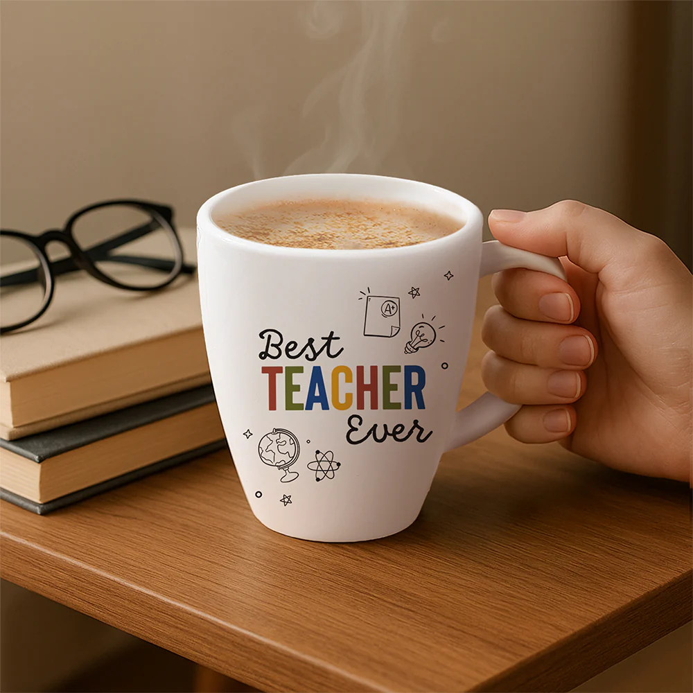 Larah Teachers Day Opalware Mug, Best Teacher Ever, 390ml - Image 9