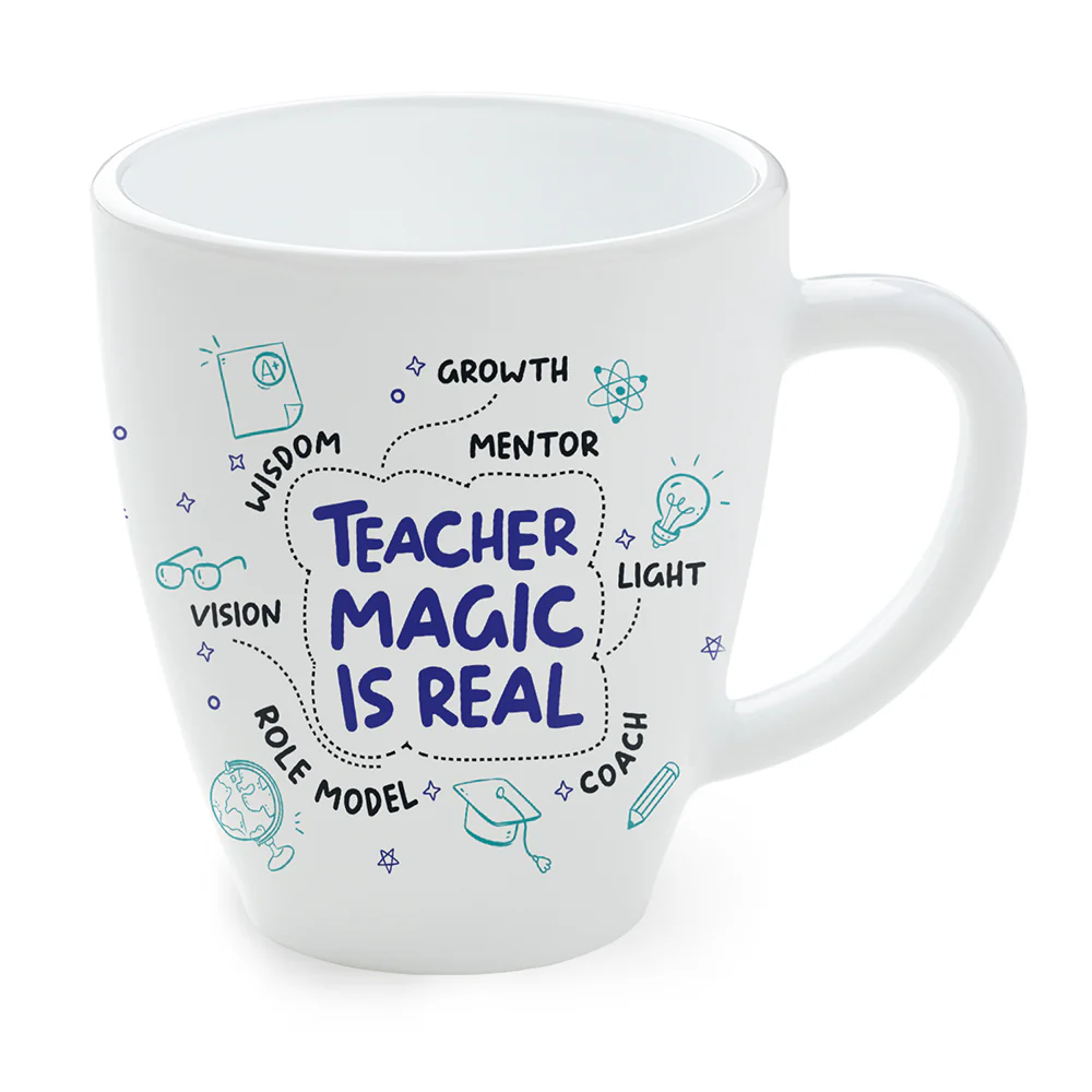Larah Teachers Day Opalware Mug, Teacher Magic Is Real - Image 2