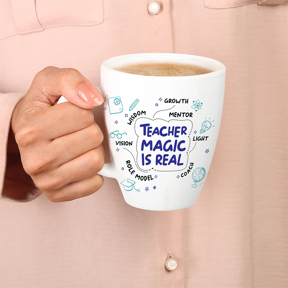 Larah Teachers Day Opalware Mug, Teacher Magic Is Real - Image 3