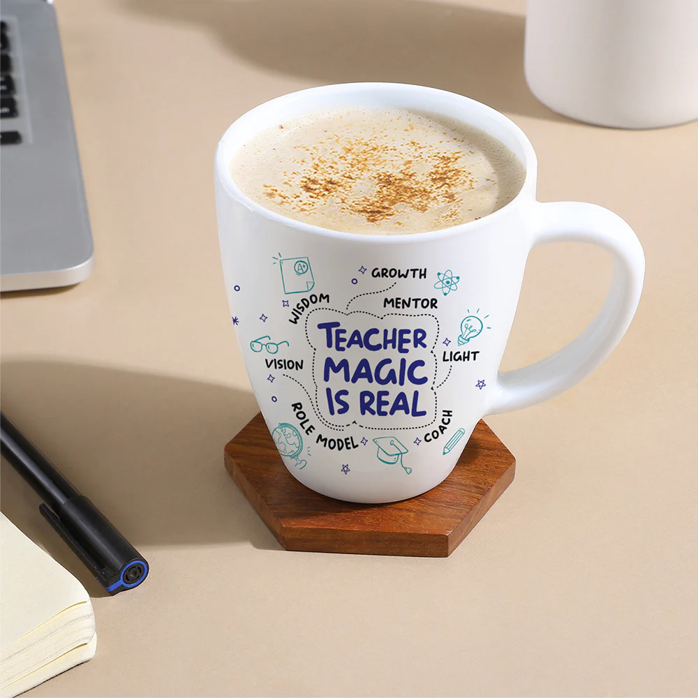 Larah Teachers Day Opalware Mug, Teacher Magic Is Real - Image 5