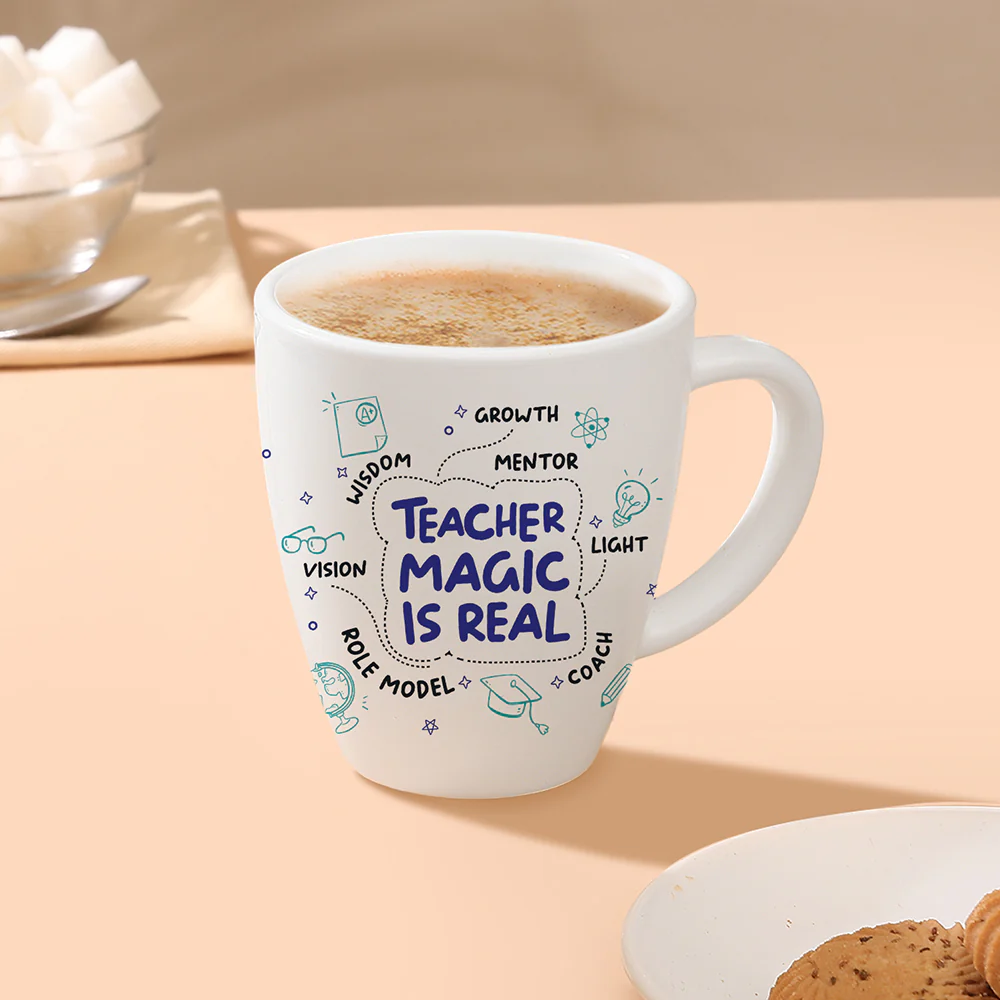 Larah Teachers Day Opalware Mug, Teacher Magic Is Real - Image 7