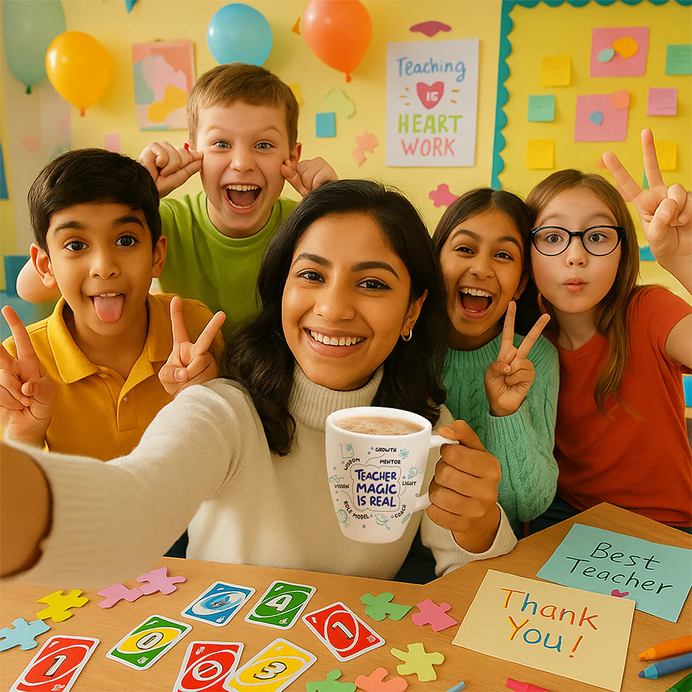 Larah Teachers Day Opalware Mug, Teacher Magic Is Real - Image 8