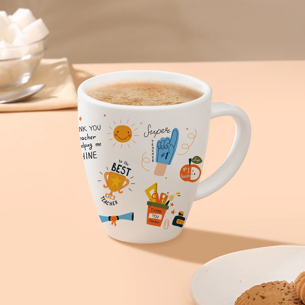 Larah Teachers Day Opalware Mug, Thank You Teacher For Helping Me Shine, 390ml - Image 7