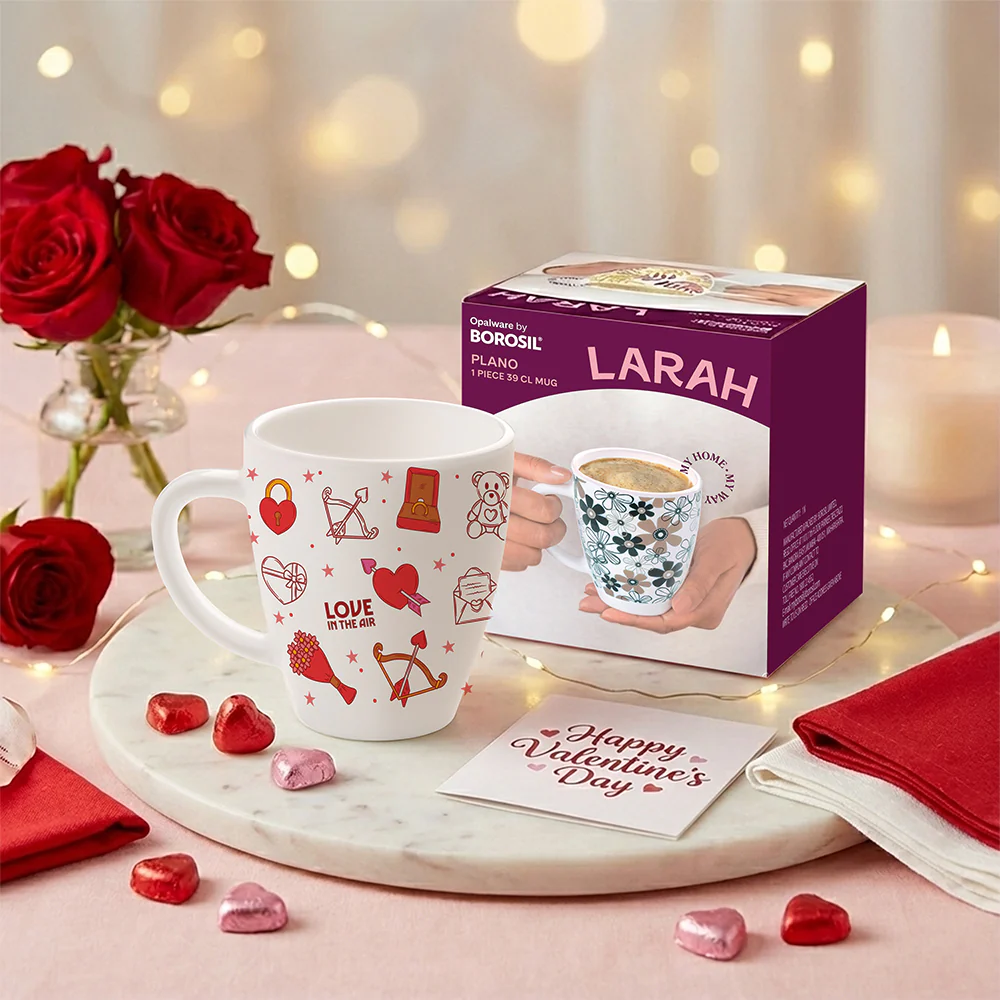 Larah Valentine Day Love Opalware Mug - Image 8