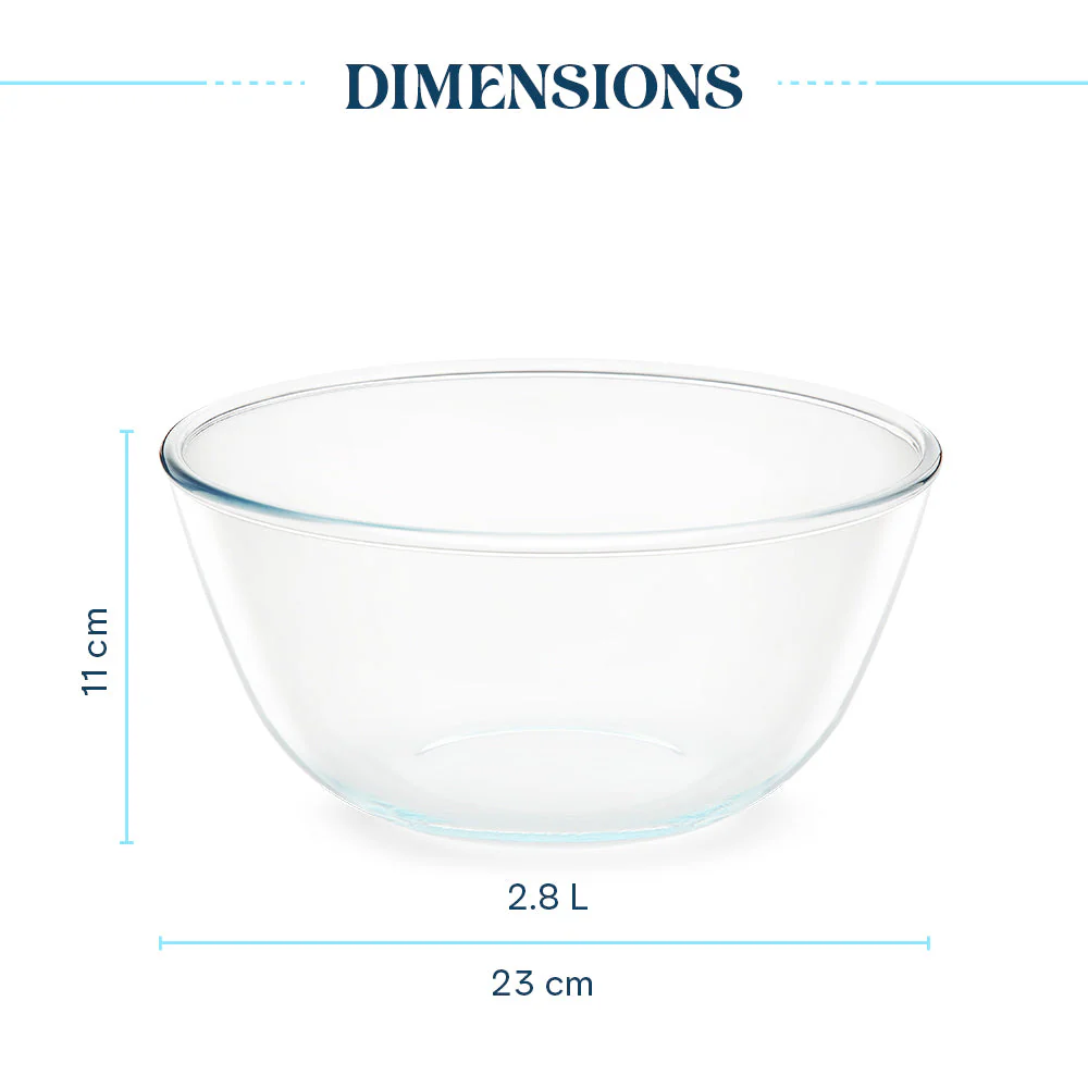 Larah Everyday Glass Bowls, 2.8L - Image 5
