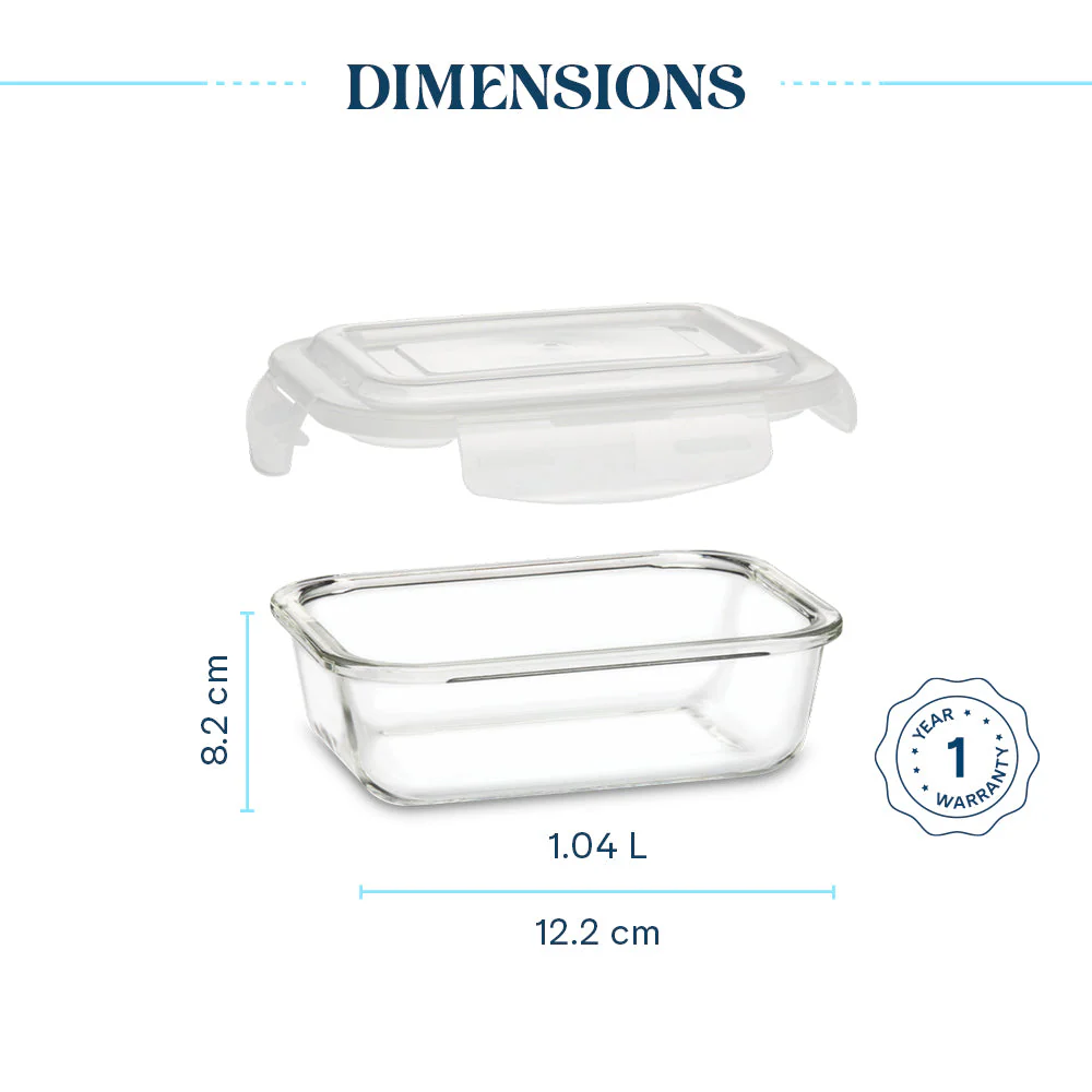 Larah Glass Klip n Store, Rectangular Container - Image 9