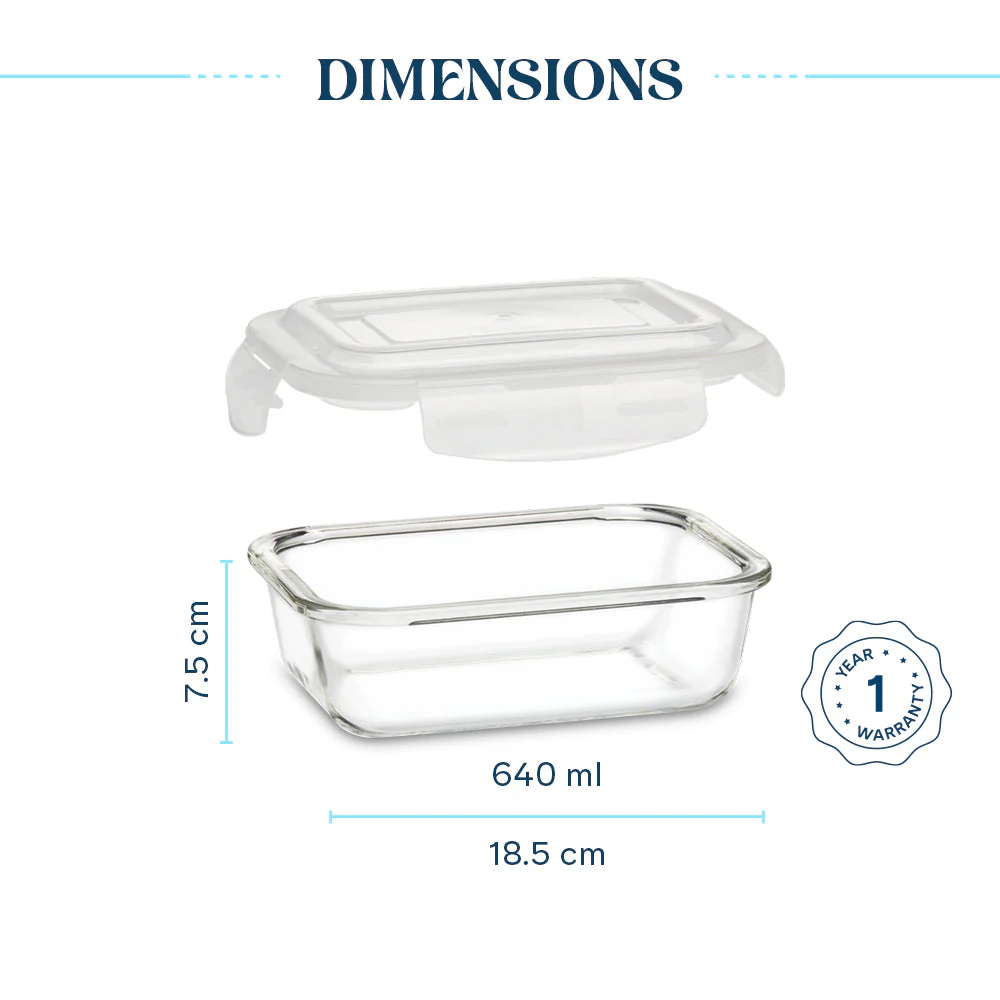 Larah Glass Klip n Store, Rectangular Container - Image 7