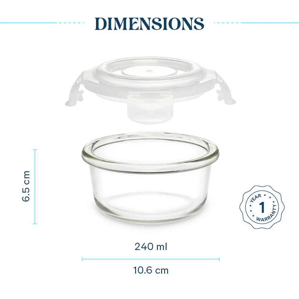 Larah Glass Klip n Store, Round Container - Image 5