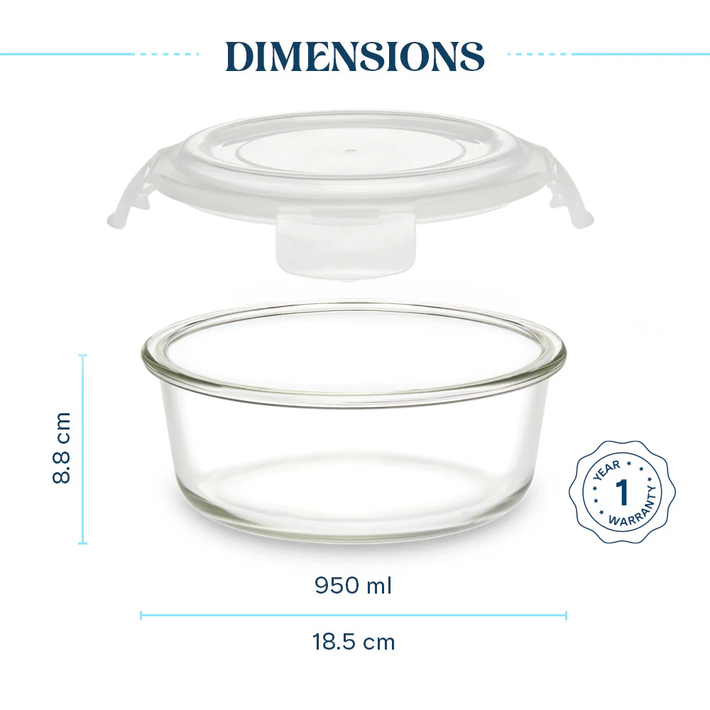 Larah Glass Klip n Store, Round Container - Image 2