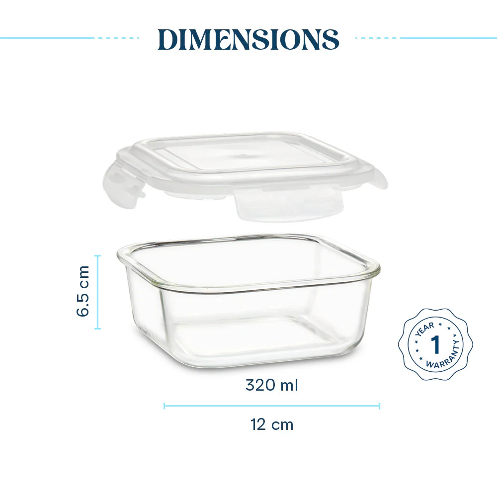 Larah Glass Klip n Store, Square Container - Image 5