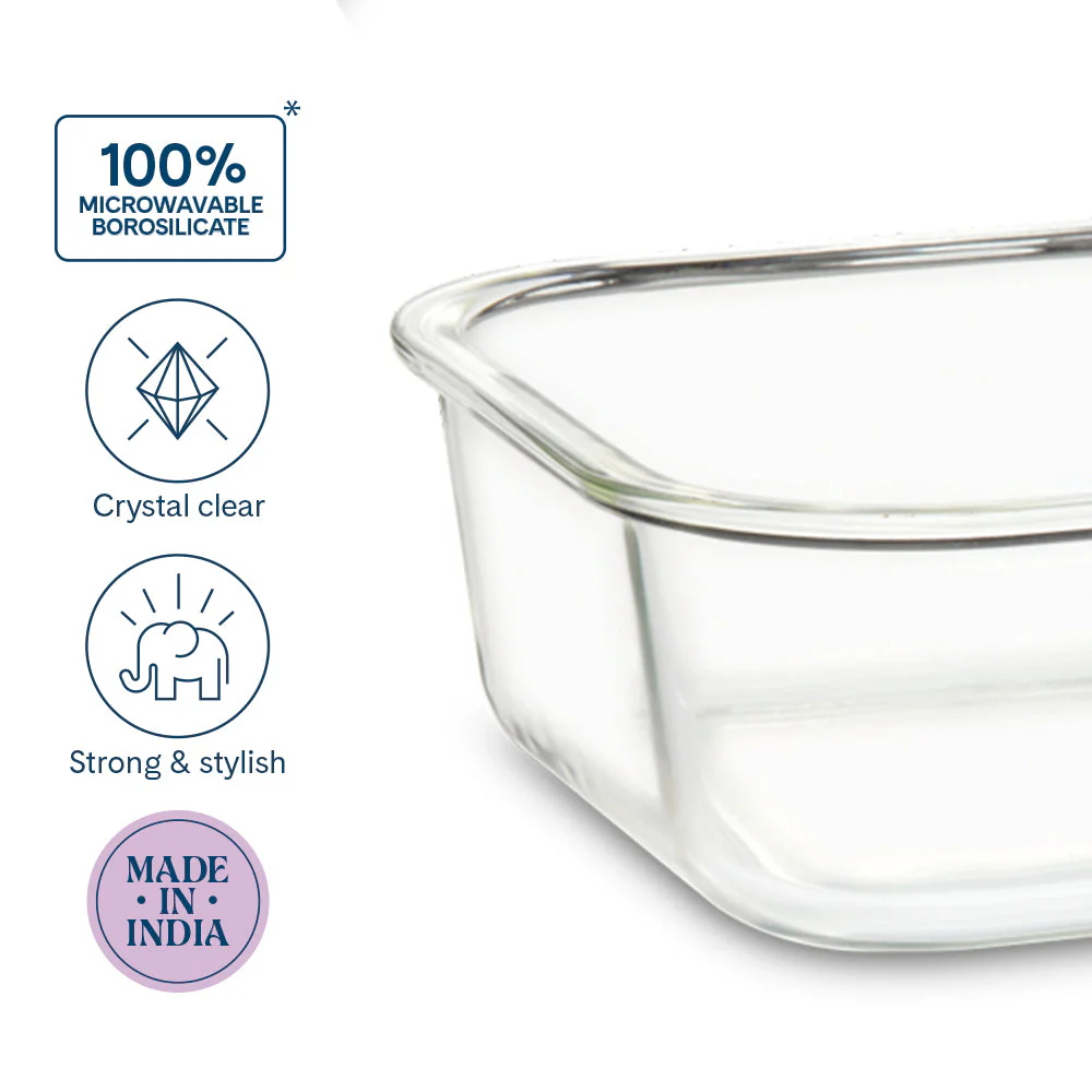 Larah Glass Klip n Store, Square Container - Image 6