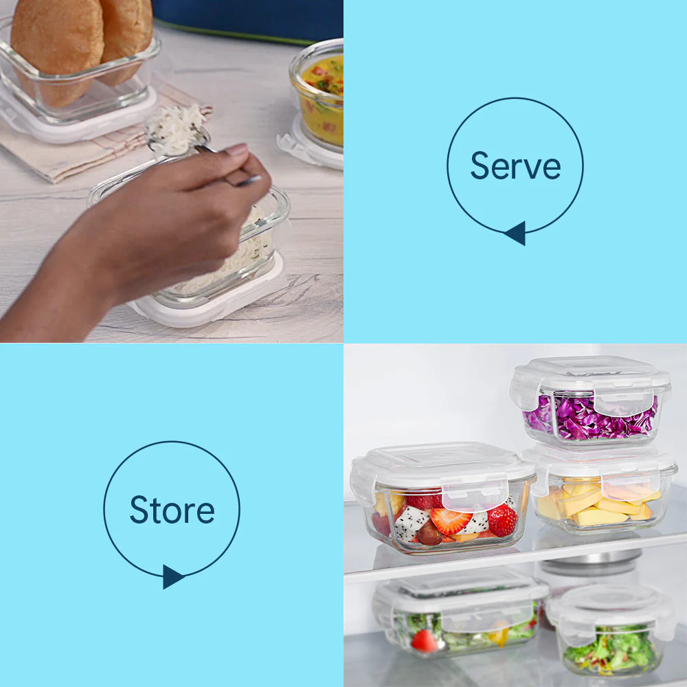 Larah Glass Klip n Store, Square Container - Image 10