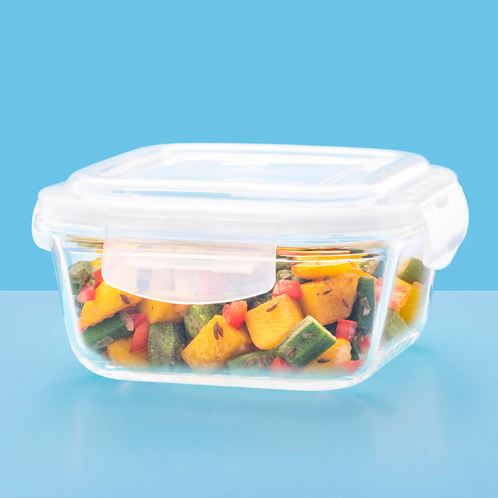 Larah Glass Klip n Store, Square Container - Image 2