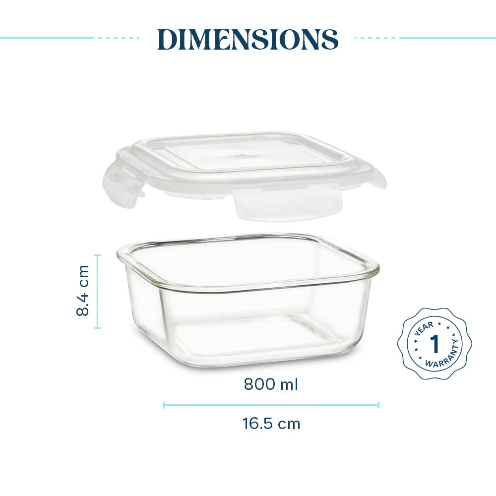 Larah Glass Klip n Store, Square Container - Image 5
