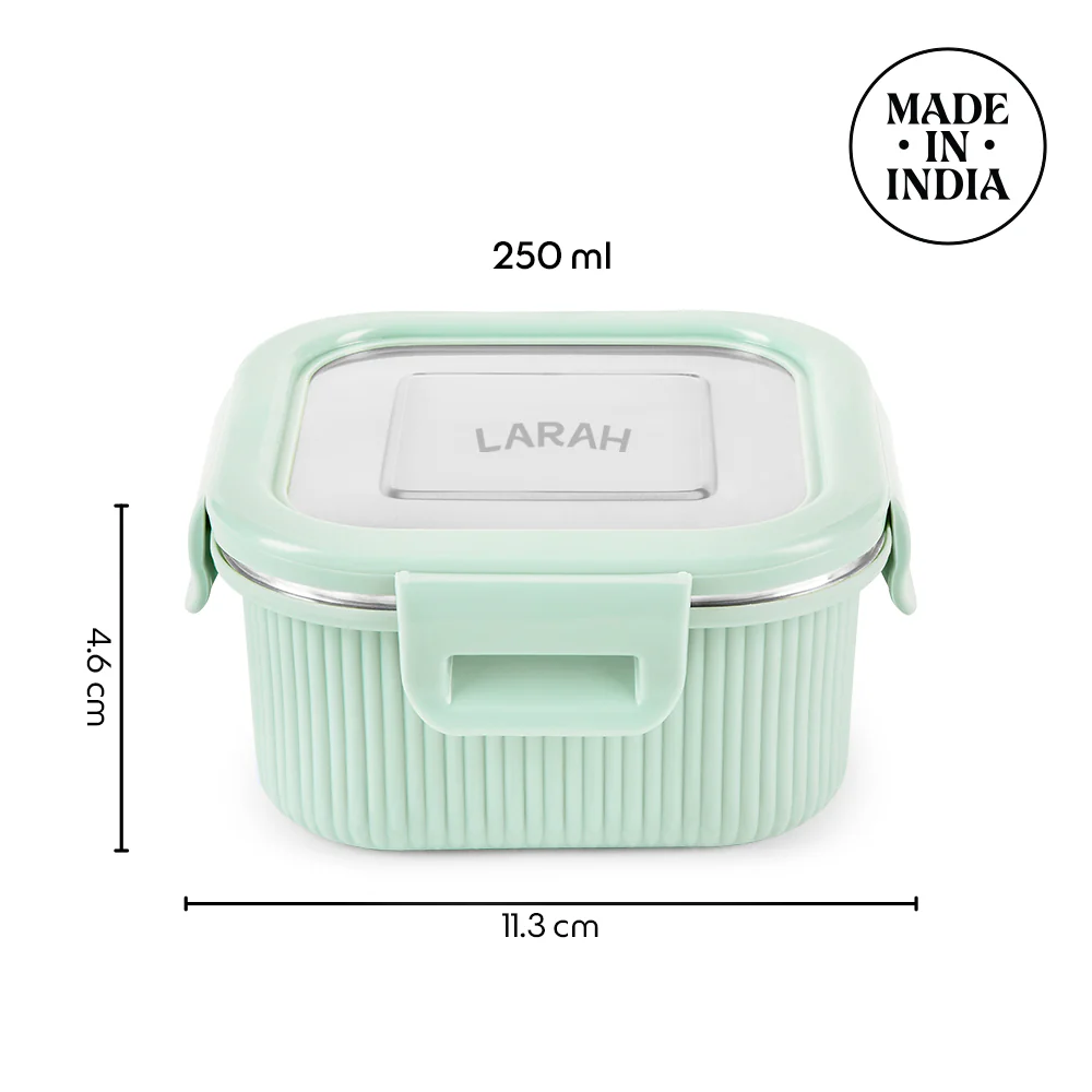 Larah Freshbyte Square Container with Lid, Green - Image 3