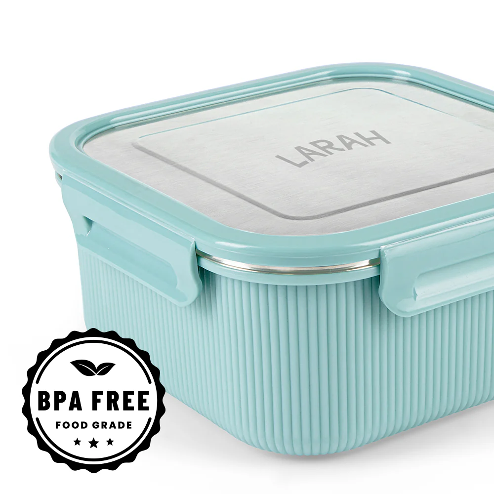 Larah Freshbyte Square Container with Lid, Mint - Image 4