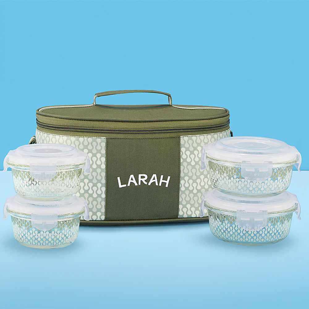 Larah Gracia Fusion Round Glass Lunchbox - Image 2