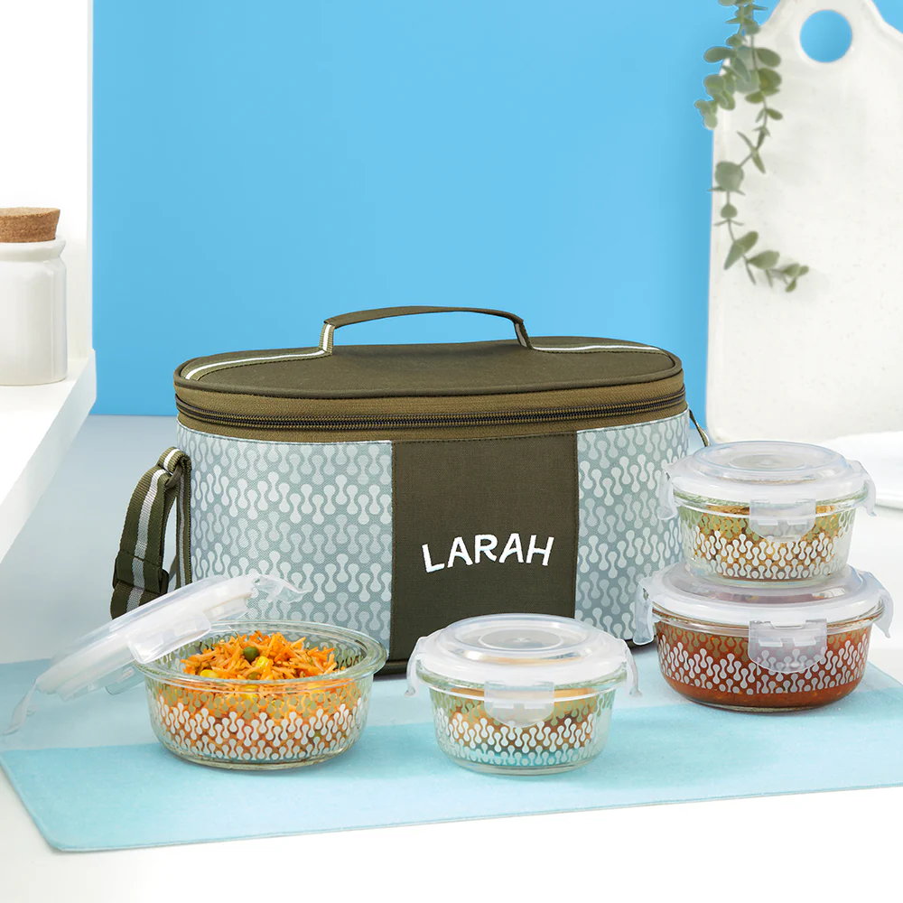Larah Gracia Fusion Round Glass Lunchbox - Image 3