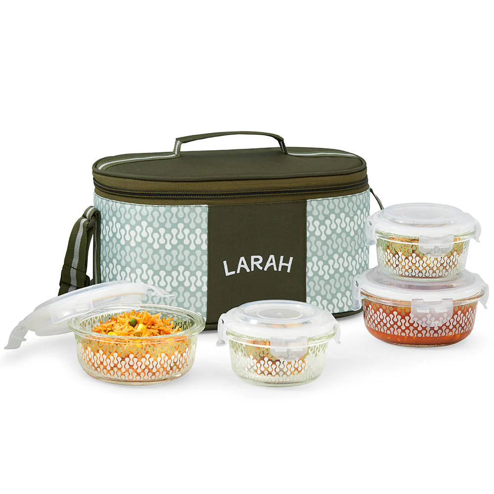 Larah Gracia Fusion Round Glass Lunchbox - Image 4