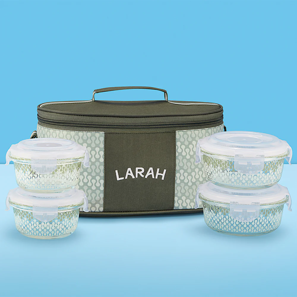 Larah Gracia Fusion Round Glass Lunchbox - Image 5