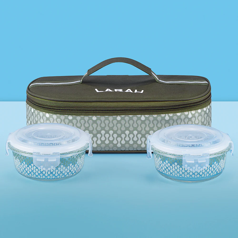 Larah Gracia Round Glass Lunchbox - Image 4