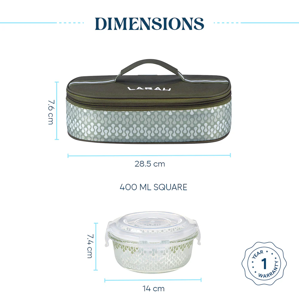 Larah Gracia Round Glass Lunchbox - Image 5