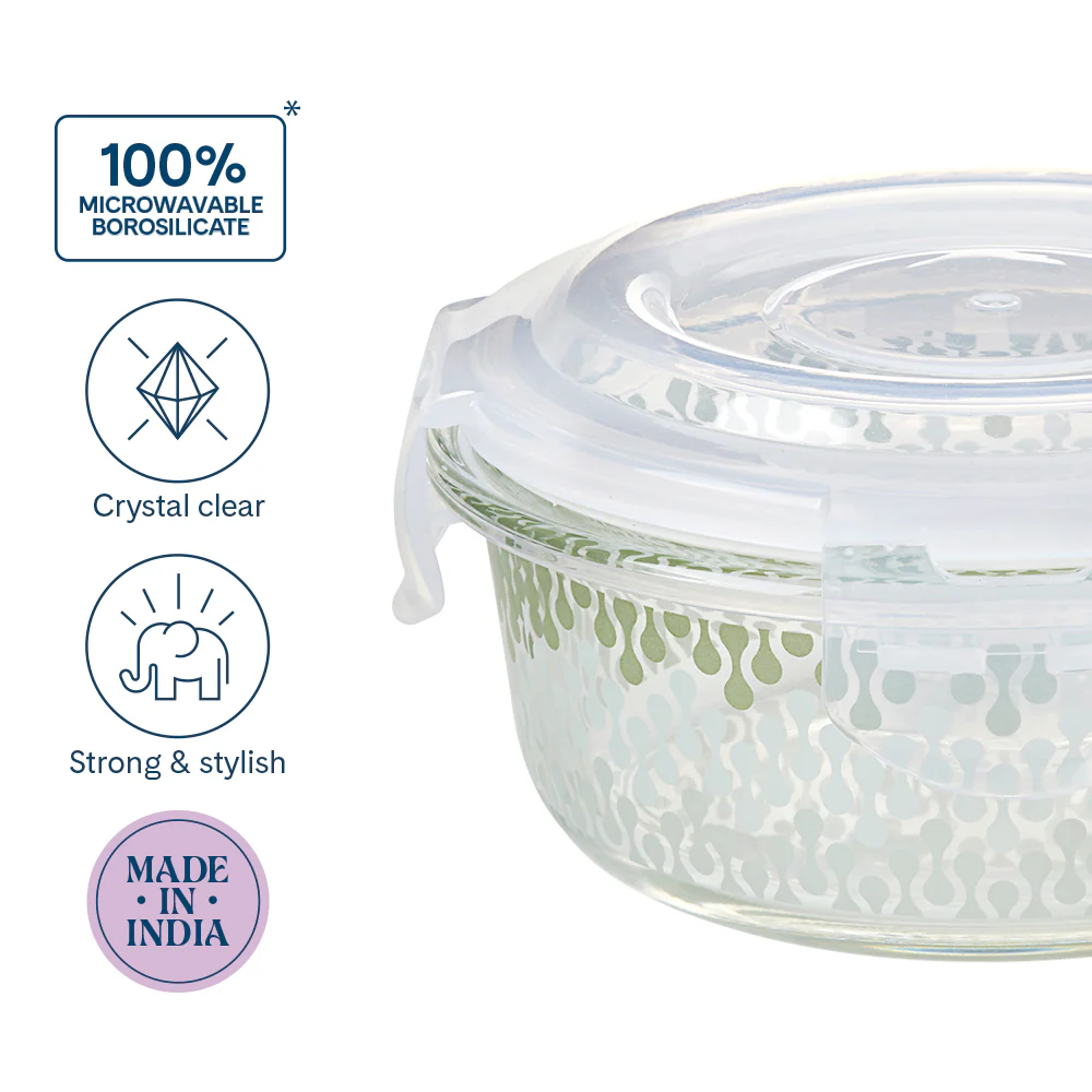 Larah Gracia Round Glass Lunchbox - Image 7