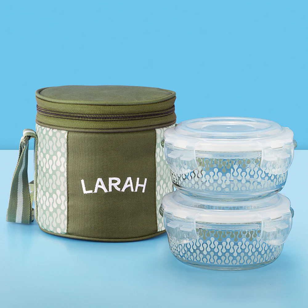 Larah Gracia Round Glass Lunchbox - Image 2