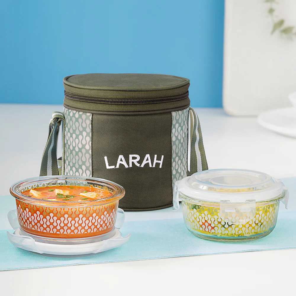 Larah Gracia Round Glass Lunchbox - Image 3