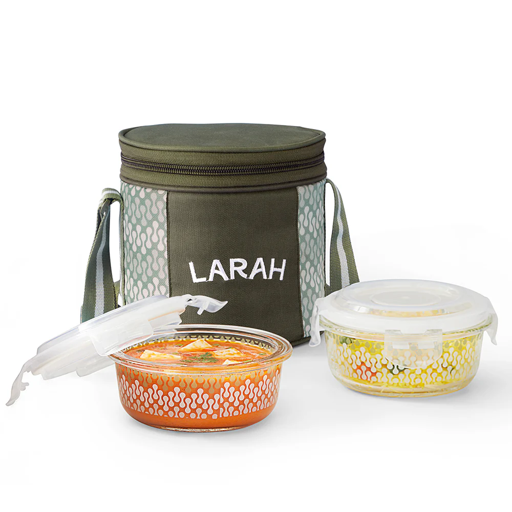 Larah Gracia Round Glass Lunchbox - Image 4