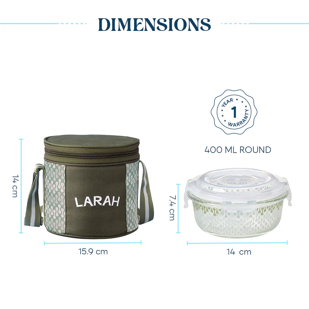 Larah Gracia Round Glass Lunchbox - Image 6