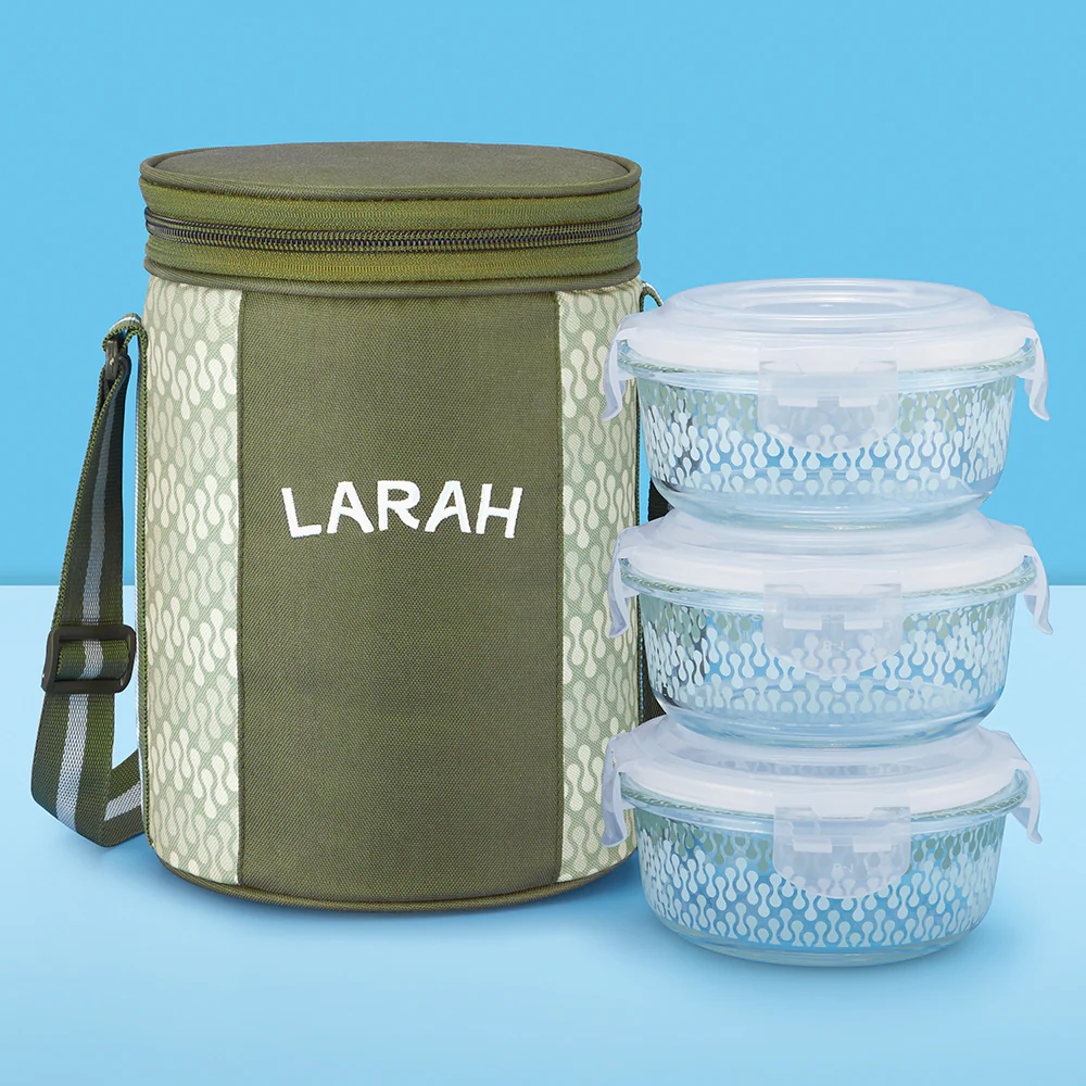 Larah Gracia Round Glass Lunchbox - Image 2