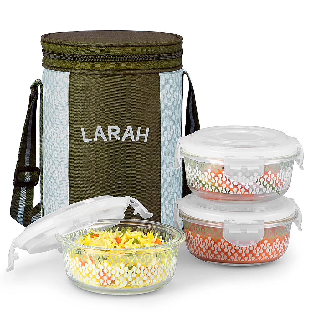 Larah Gracia Round Glass Lunchbox - Image 4
