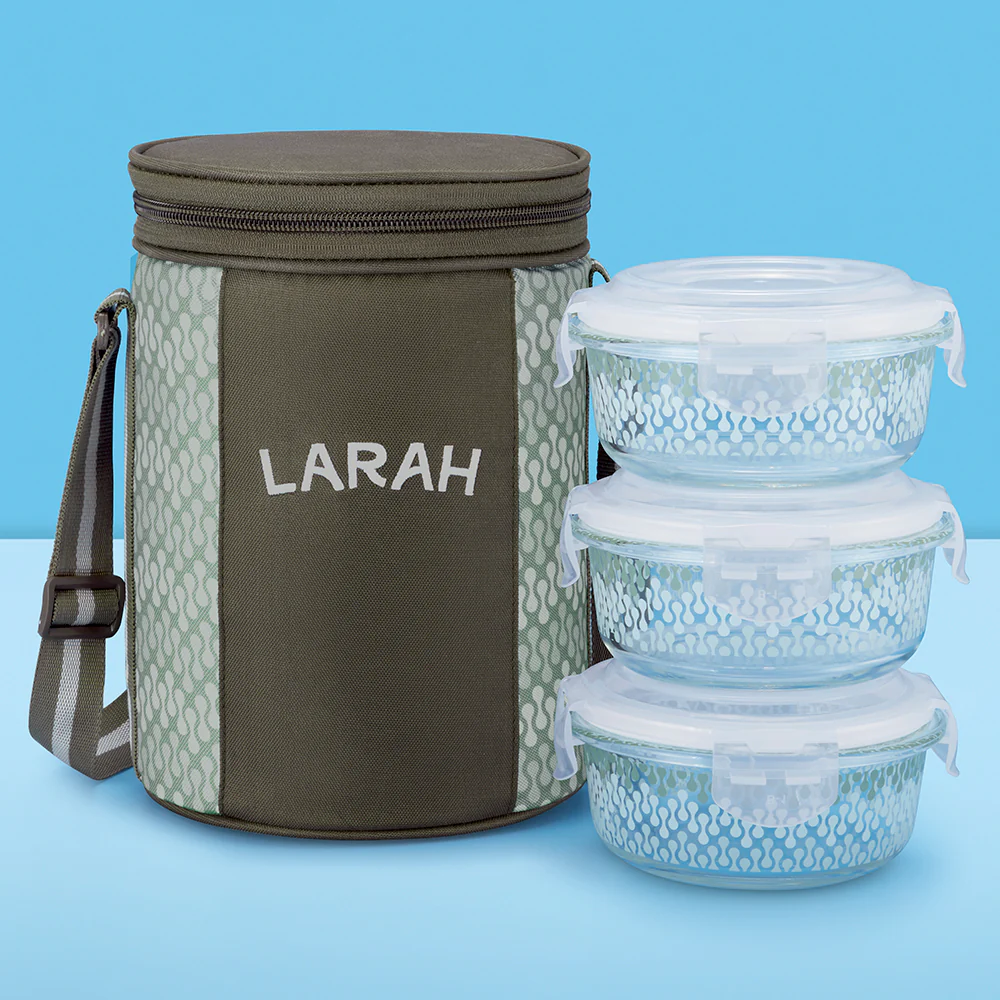 Larah Gracia Round Glass Lunchbox - Image 5