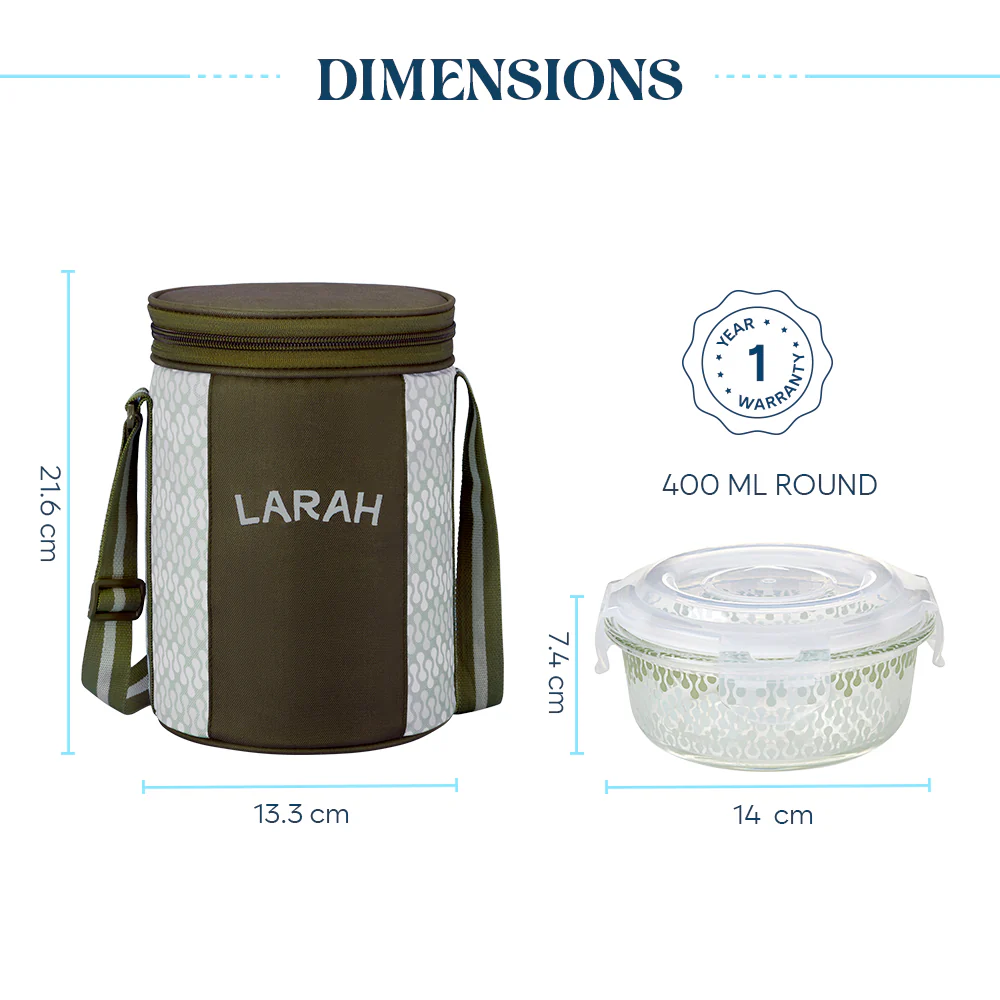 Larah Gracia Round Glass Lunchbox - Image 6
