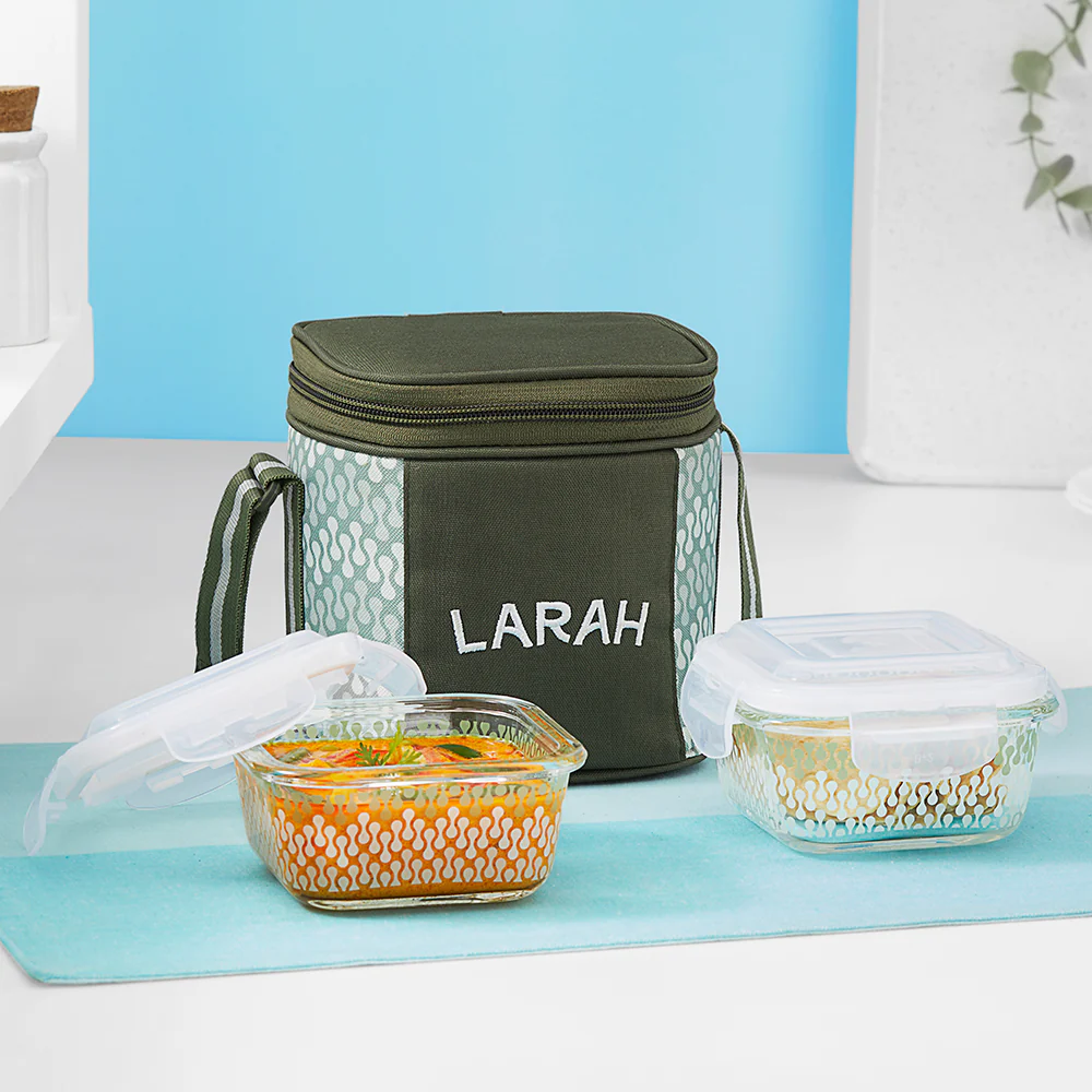 Larah Gracia Square Glass Lunchbox - Image 3