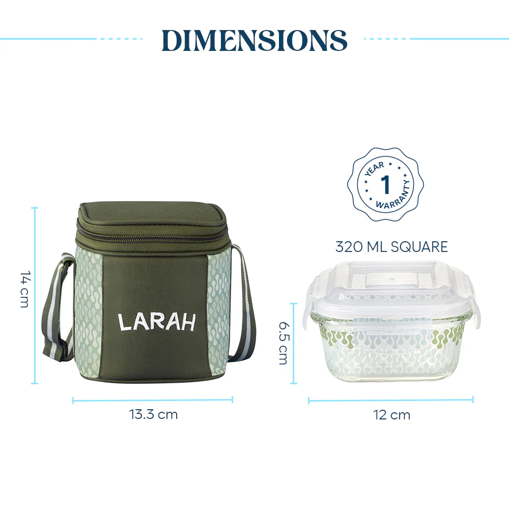 Larah Gracia Square Glass Lunchbox - Image 6