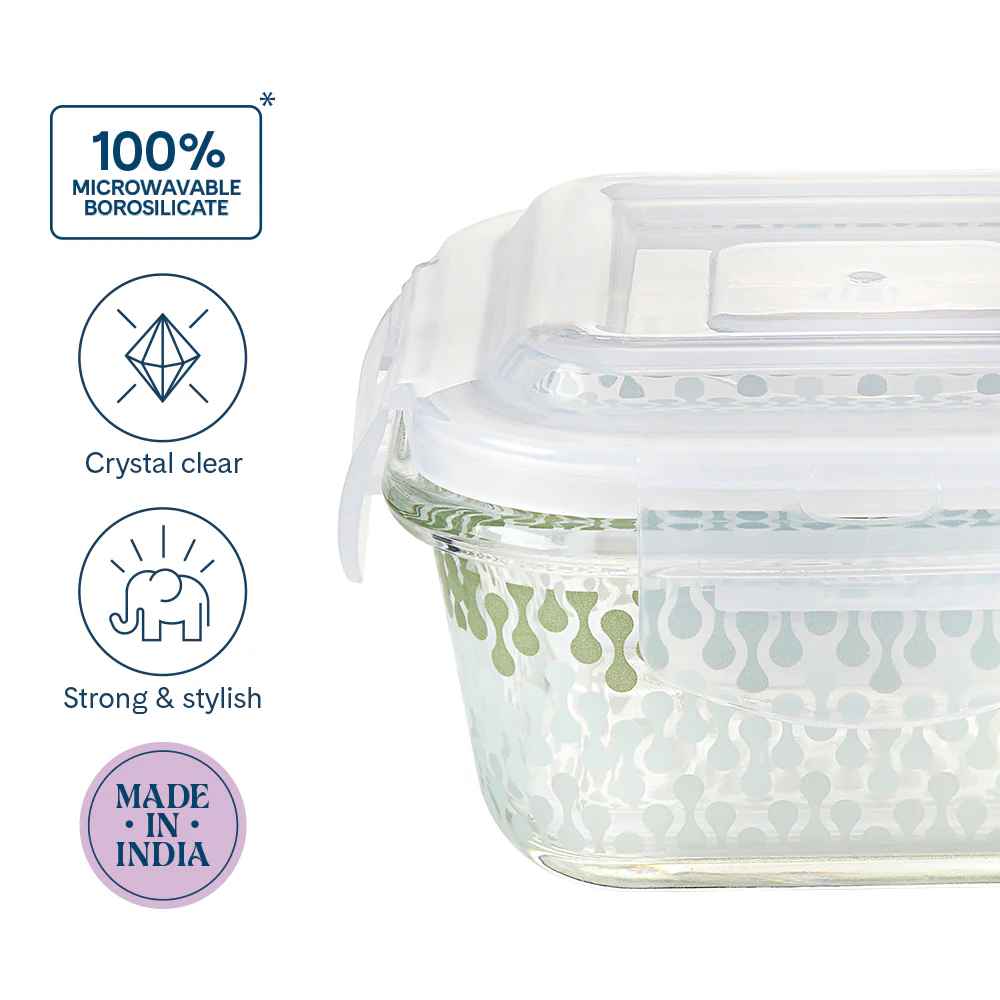 Larah Gracia Square Glass Lunchbox - Image 8