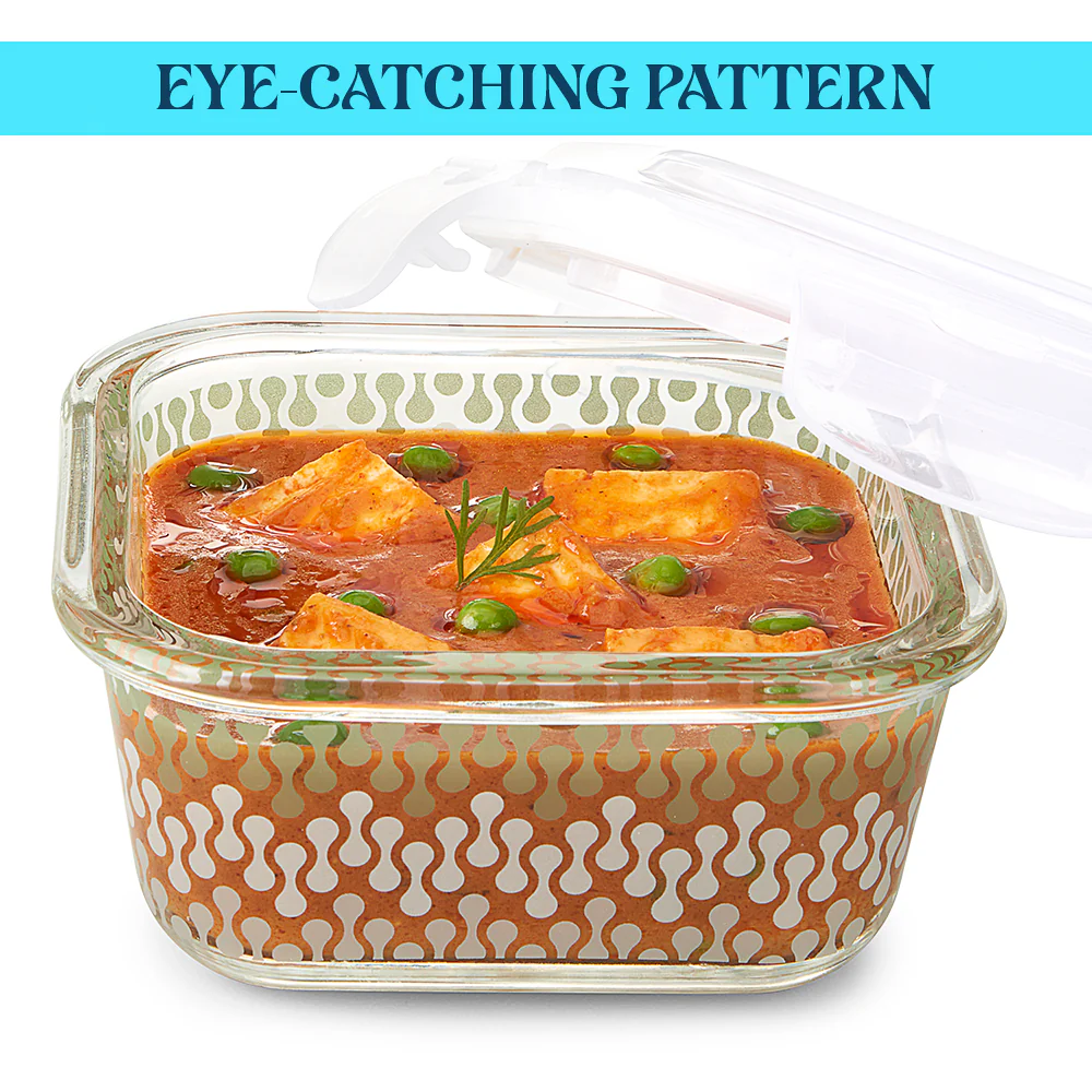 Larah Gracia Square Glass Lunchbox - Image 3
