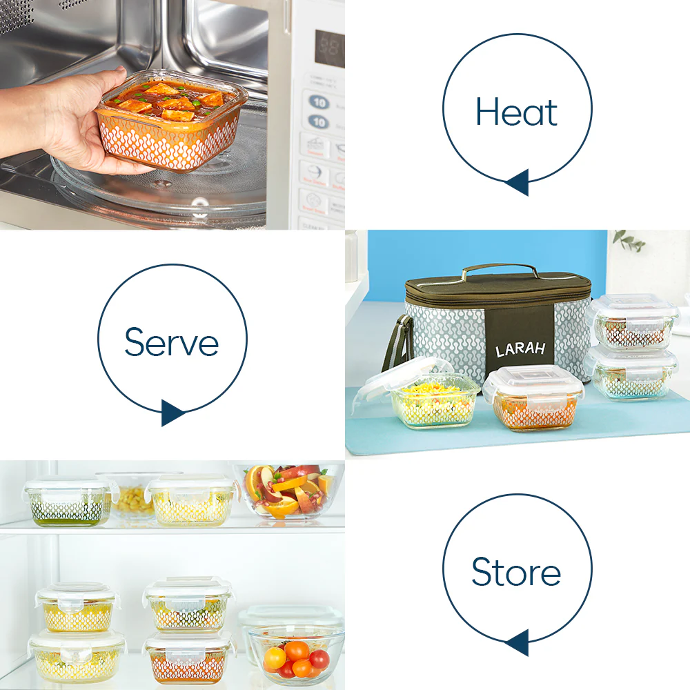 Larah Gracia Square Glass Lunchbox - Image 11