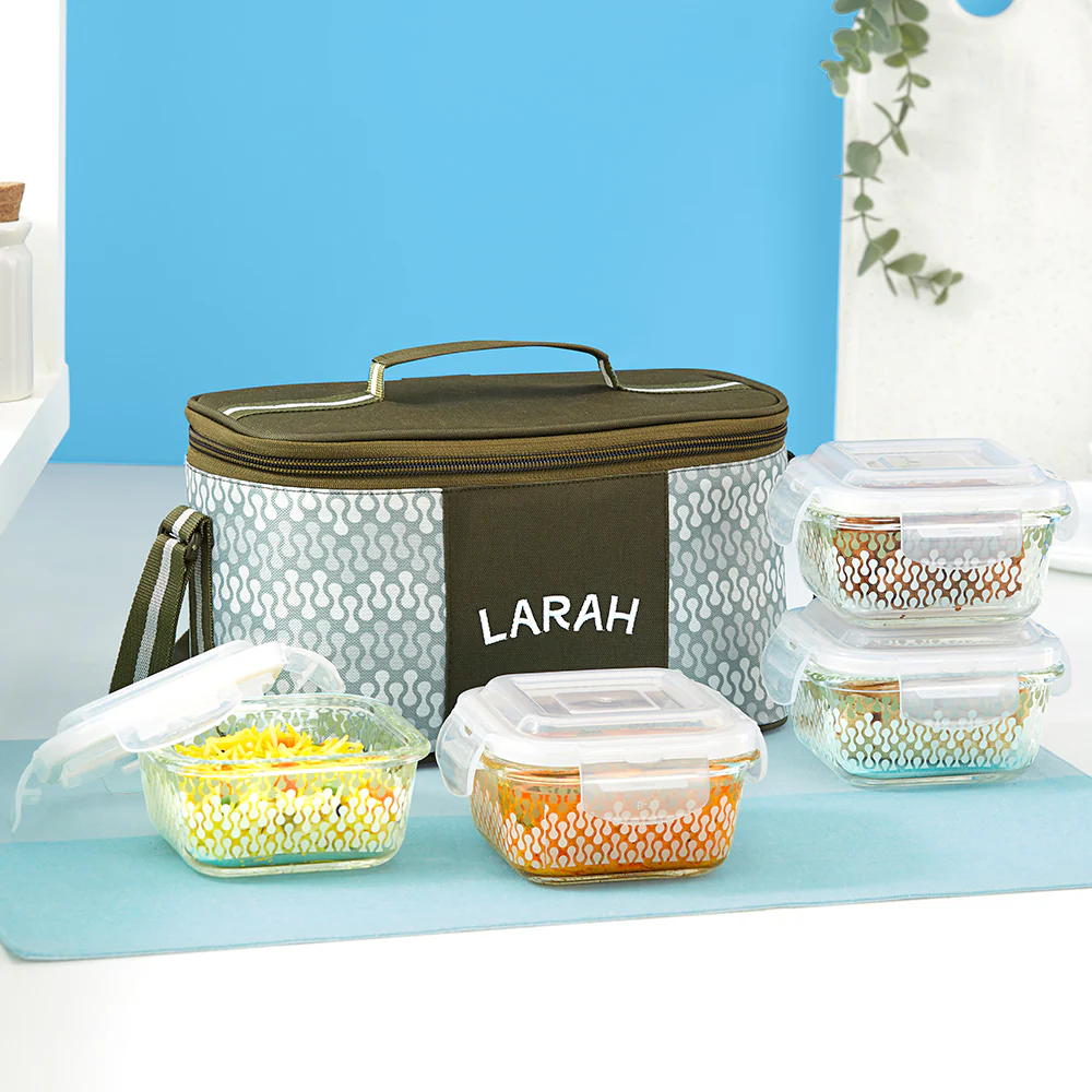 Larah Gracia Square Glass Lunchbox - Image 3
