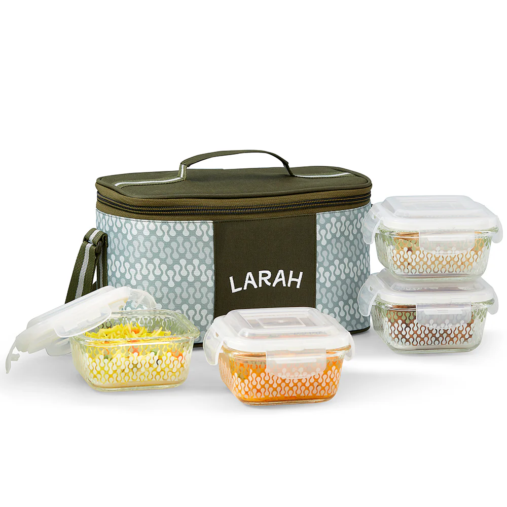 Larah Gracia Square Glass Lunchbox - Image 4